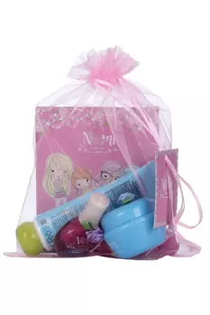 Набор косметики Nomi нежное увлаж лак/бальзам д/губ/крем д/рук/крем д/лица/блокнот дет