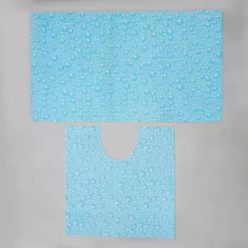 Набор ковриков д/ванной и туалета Вилина Пузыри 2 шт 50х52/50х85 см