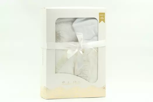 Набор крестильный д/мальчика Lucky Child рубашка/чепчик/полотенце 74-80 см р 24 белый