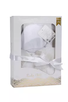 Набор крестильный д/мальчика Lucky Child рубашка/чепчик/полотенце 62-68 см р 20 белый