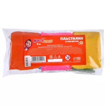 Набор легкого прыгающего пластилина Маша и Медведь