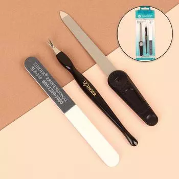 Набор маникюрный 3 предмета на блистере цвет чёрный/белый SIS-04