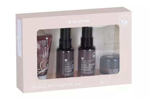 Набор миниатюр Mizon пенка/тонер/эссенция/крем SNAIL REPAIR