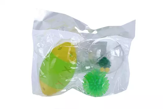 Набор мячиков Чистый котик д/кошек 3 шт зеленые