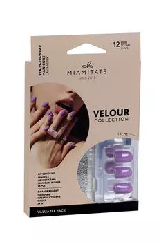 Набор накладных ногтей MIAMITATS VELOUR (Square) Lavander (2746)