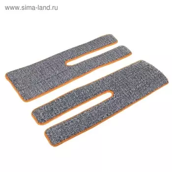 Набор насадок д/плоской швабры с отжимом 38х12 см микрофибра 2 шт цвет МИКС