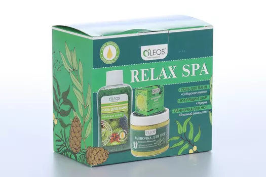 Набор Олеос соль Сибирское тепло/шар Тархун/ванночка д/ног Знойный эвкалипт, (4650212021285)