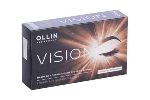 Набор OLLIN Professional Vision д/окрашивания бровей/ресниц холодно-коричневый
