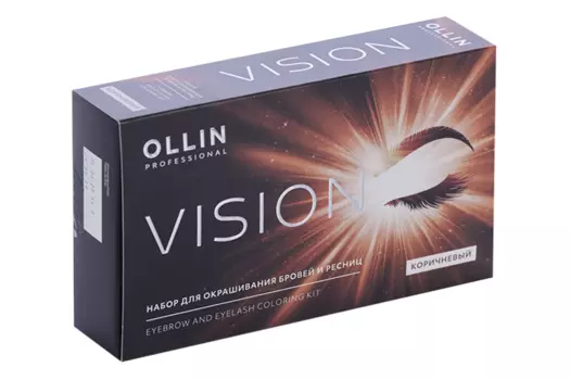 Набор OLLIN Professional Vision д/окрашивания бровей/ресниц коричневый