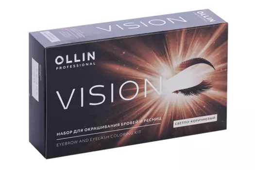 Набор OLLIN Professional Vision д/окрашивания бровей/ресниц светло-коричневый