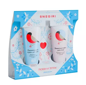 Набор подарочный Snegiri крем для лица, 75 мл+крем для рук, 75 мл