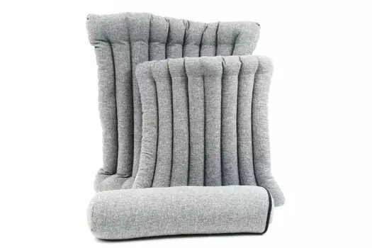 Набор подушек д/йоги BIO-TEXTILES ЭКО 40х40/50х50 см + валик 40х10 см серый