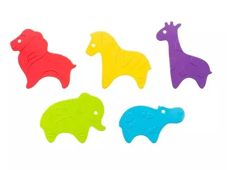 Набор ROXY KIDS SAFARI мини-ковриков д/ванны с присосками 5 шт
