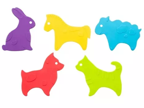 Набор ROXY KIDS SEA ANIMALS мини-ковриков д/ванн с присосками 5 шт