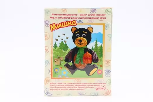 Набор Смышлёный д/изготовления 3D фигурки мишка