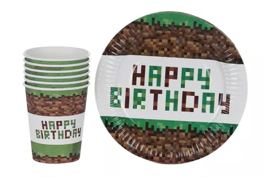 Набор Страна Карнавалия бумажной посуды Happy birthday!, 6 тарелок, 6 стаканов