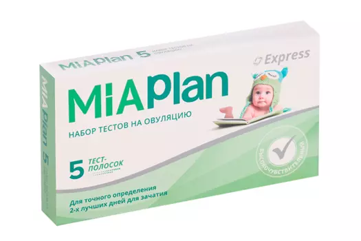 Набор тестов на овуляцию и беременность Миаплан, 5 шт