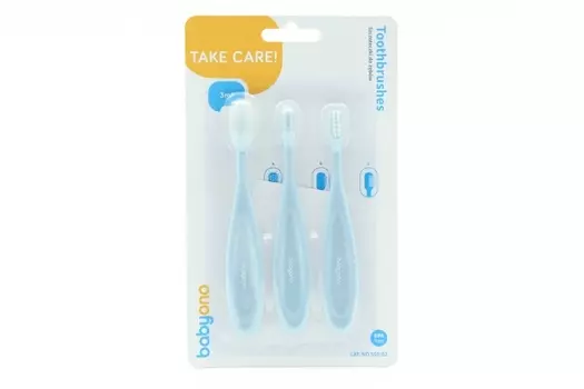 Набор з/щеток Babyono детские (с 3 мес), светло-голубой