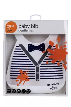 Нагрудник Мейк Май Дей с кармашком литл джэнтлмэн синий