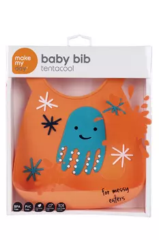 Нагрудник Мейк Май Дей с кармашком октупоc желтый