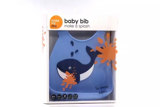 Нагрудник Мейк Май Дей с кармашком вейл голубой