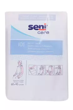 Нагрудник Seni Care защитный с карманом, 10 шт