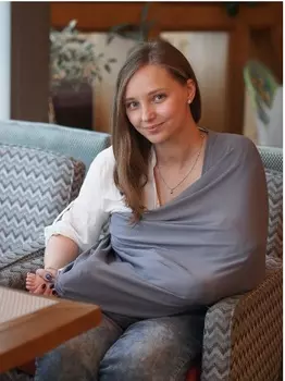 Накидка Ло Ло снуд д/кормления, серый