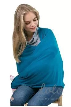 Накидка Ло Ло снуд д/кормления, сине-серый