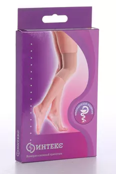 Наколенник Интекс бандаж на коленный сустав класс компр 2 бежевый XL