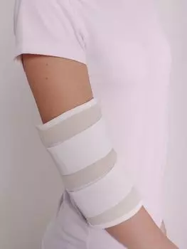 Наколенник/налокотник универсальный Био Текстиль (овечий) XL-3XL (светлый) на липучках