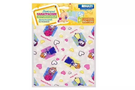 Наматрасник Молти Даяпес непромок из микрофибры с рисунком пироженки 60х120 см