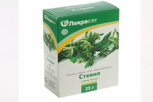 Напитки чайные дары природы Стевия, 25 г, лист измельченный