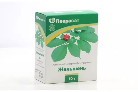 Напитки чайные Дары природы Женьшень, 10 г