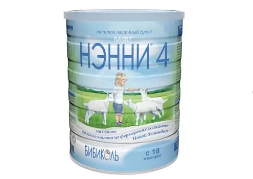 Напиток Бибиколь сухой молочный на основе козьего молока нэнни 4 с 18 мес 400 г