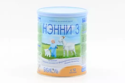 Напиток Бибиколь сухой молочный нэнни 3 на основе козьего молока с 12 мес 800 г