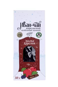 Напиток чайный Иван-чай Карельский особенный зимний с яблоком и корицей, 50 г, карт пакет