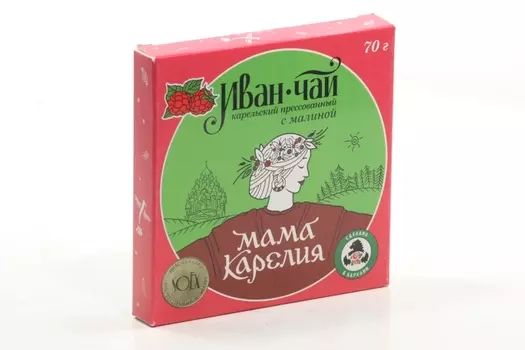 Напиток чайный Иван-чай Карельский прессованный с малиной, 70 г