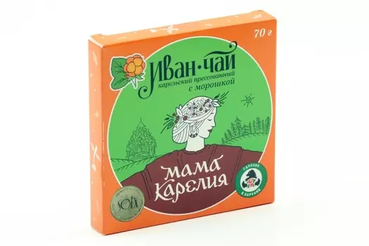 Напиток чайный Иван-чай Карельский прессованный с морошкой, 70 г