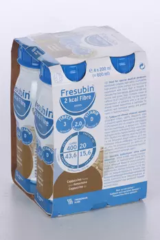 Напиток Фрезубин 2 ккал с пищевыми волокнами со вкусом капучино, 200 мл, 4 шт