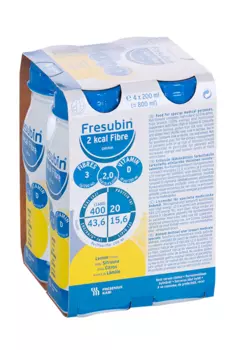 Напиток Фрезубин 2 ккал с пищевыми волокнами со вкусом лимон, 200 мл, 4 шт