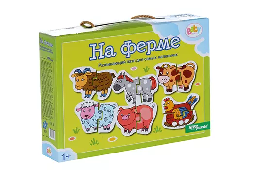 Напольный пазл-мозаика «На ферме» (Baby Step) (малые)