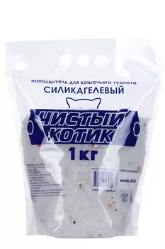 Наполнитель Чистый котик силикагелевый радуга 1 кг