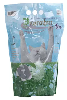 Наполнитель впитывающий льняной "Экософт Лен", 8 л