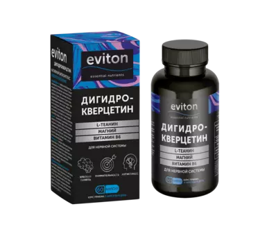 Нативный биокомплекс "Дигидрокверцетин +" L-теанин, магний и витамин В6 EVITON 60 капсул