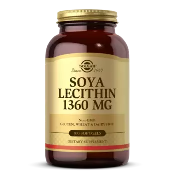 Натуральный соевый лецитин, 1 930 мг, 100 шт, капсулы