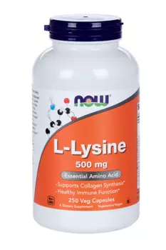 Нау Л-Лизин, 500 мг, 250 шт, капсулы