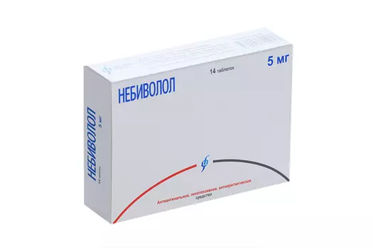 Небиволол 5 мг, 14 шт, таблетки