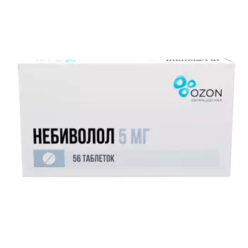 Небиволол 5 мг, 56 шт, таблетки