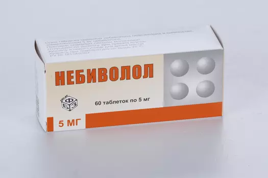Небиволол 5 мг, 60 шт, таблетки
