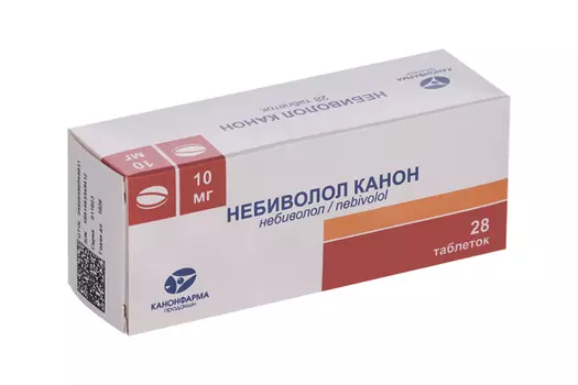 Небиволол Канон 10 мг, 28 шт, таблетки